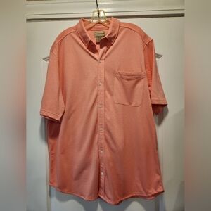 SCANDIA WOODS CORAL SHORT SLEEVE BUTTON DOWN MEN'S SHIRT SIZE XL NEW!